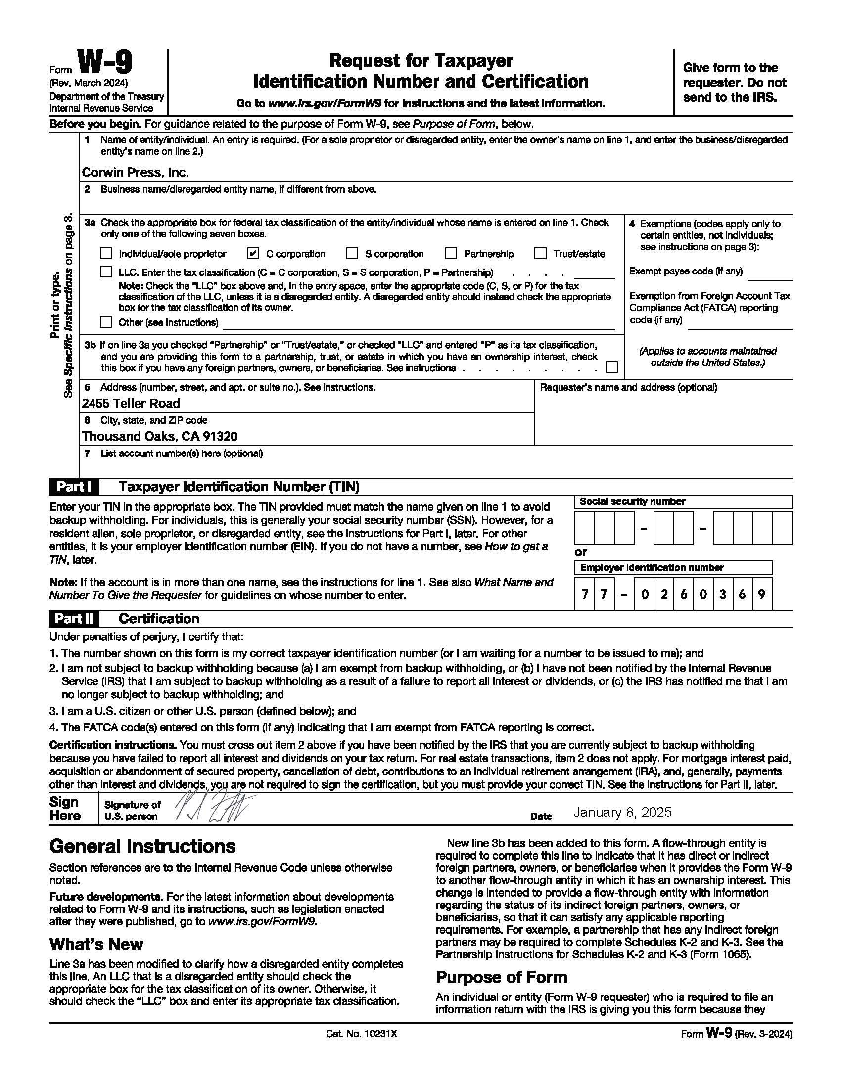 Corwin W-9 thumbnail